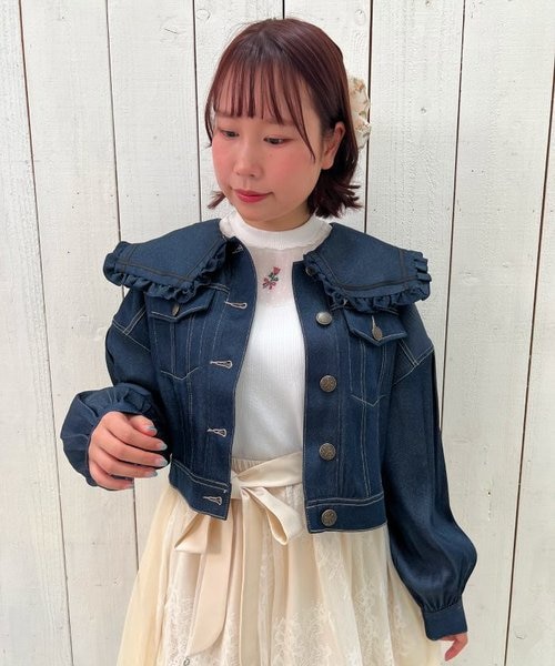 セーラー襟ショートブルゾン｜アクシーズファムの通販｜&mall（アンド