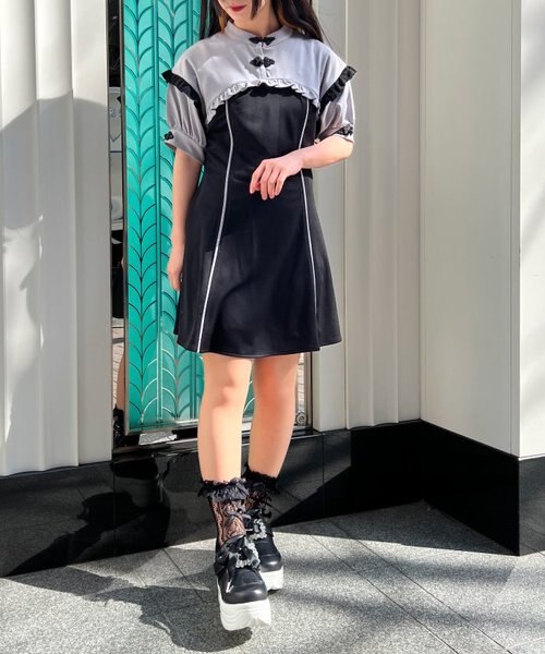 チャイナ釦カットソーOP｜アクシーズファムの通販｜&mall