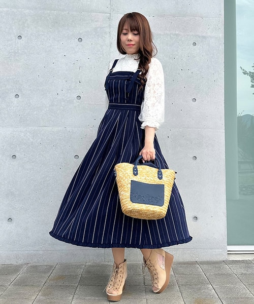 アクシーズファム カゴバッグ　パール　リボン　タグ付き リボンカゴバッグ | レディース服・レディースファッションなら