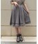 ダブル釦×ストライプ切替スカート
