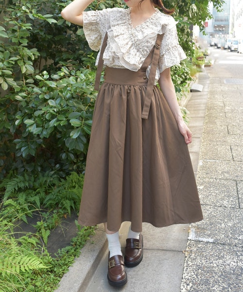 axes femme アクシーズファム　スカート　スノーフォレスト　サス付き 本物ファッション - axes femme POETIQUE スノーフォレスト サス