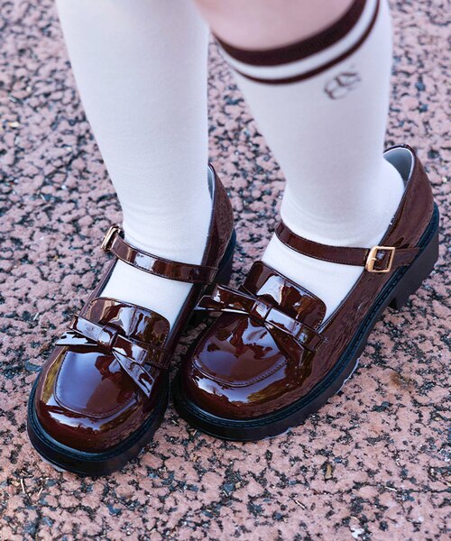 リボン付ローファーパンプス｜アクシーズファムの通販｜&mall