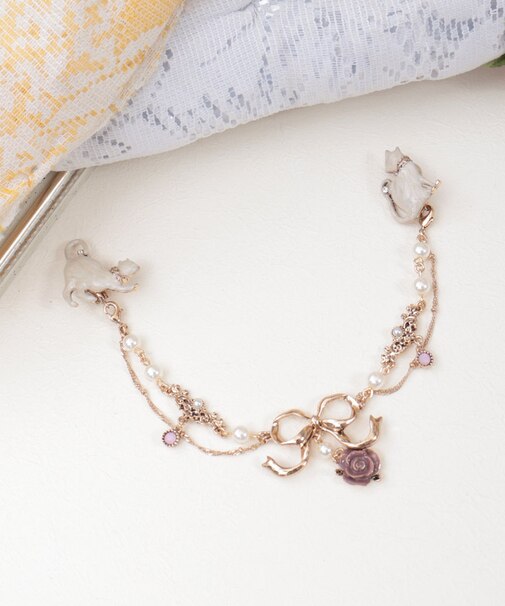 リボンキャット襟クリップ