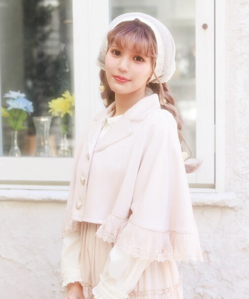 レースフリルケープジャケット