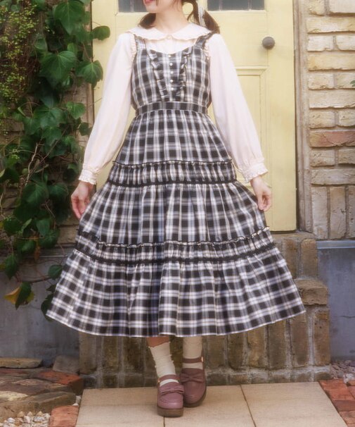 シャーリングデザインワンピース