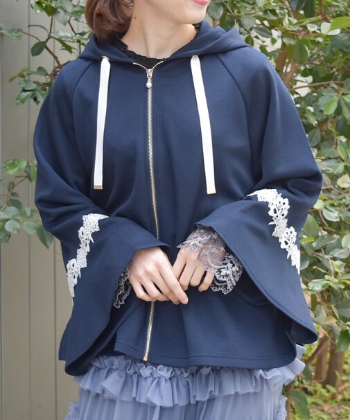 花粉ガードフレア袖ケープ