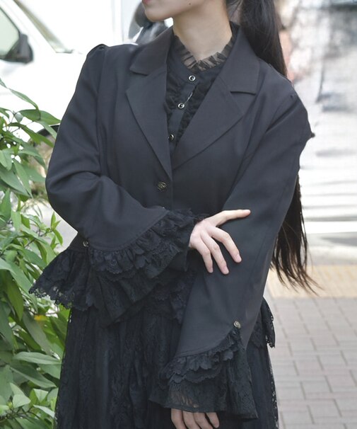 レースフリル編上ジャケット