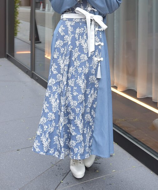 ジャカード×チャイナスカート