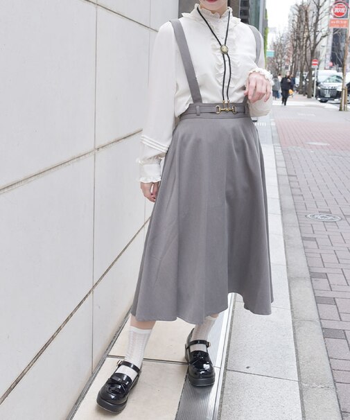 サス付サーキュラーミディスカート