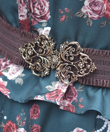 花装飾クラシカルゴムベルト