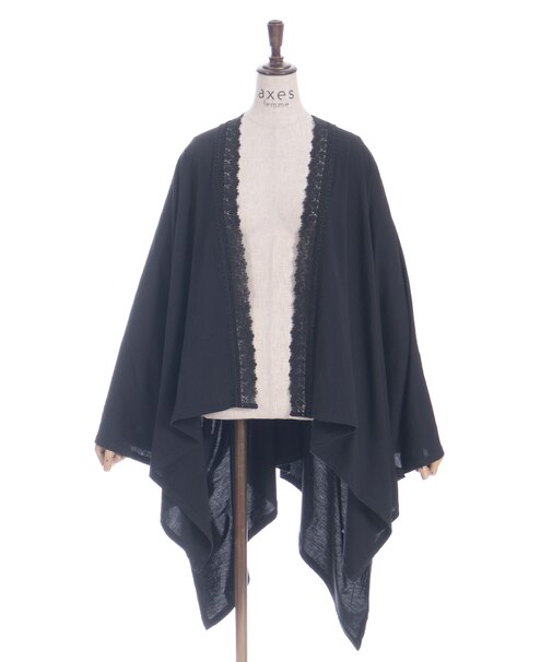 バラ釦付ＵＶイレヘムポンチョ