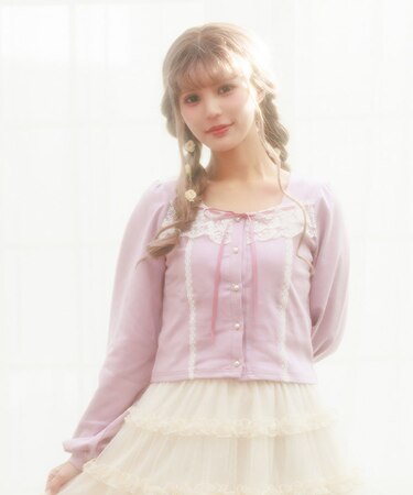 レースデザインカットプルオーバー