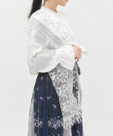 フラワーレースストール