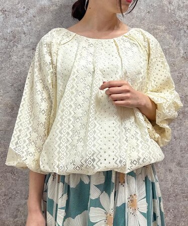 総レースバルーンプルオーバー