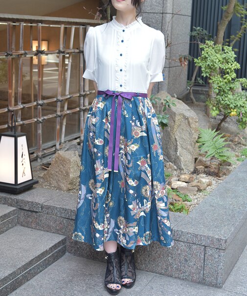 燦爛柄ワンピース