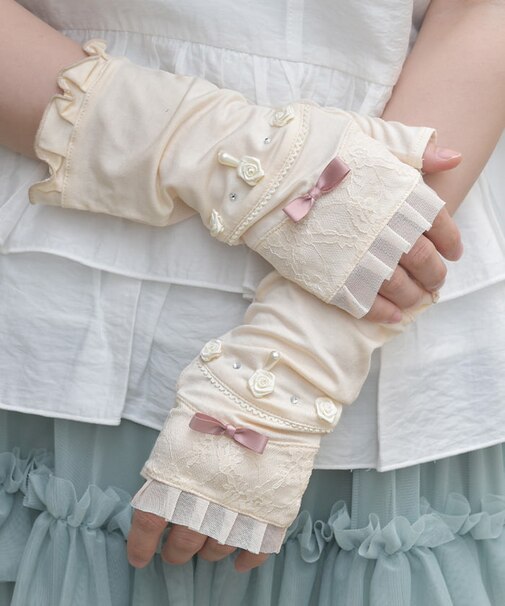 巻きバラショートＵＶ手袋