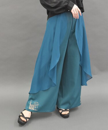 フレアデザインワイドパンツ