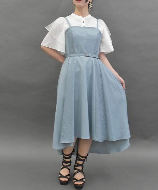 刺繍フィッシュテールワンピース