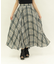 シワ加工チェック柄スカート