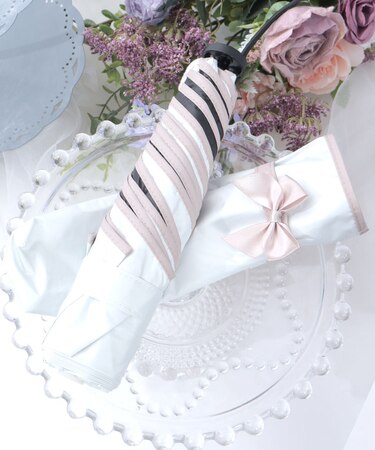 バイカラーリボン晴雨兼用折傘