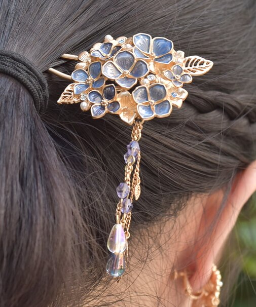 紫陽花モチーフかんざし