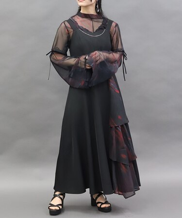 フリル切り替えジャンスカ