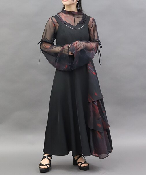 フリル切り替えジャンスカ