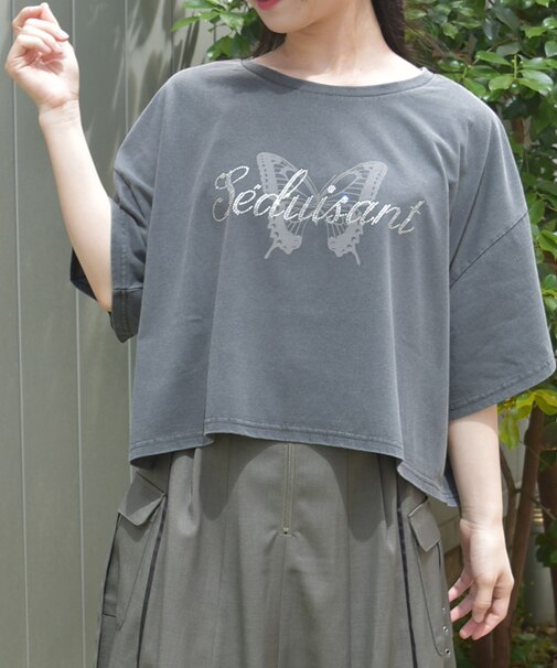 ビジューロゴショートＴシャツ