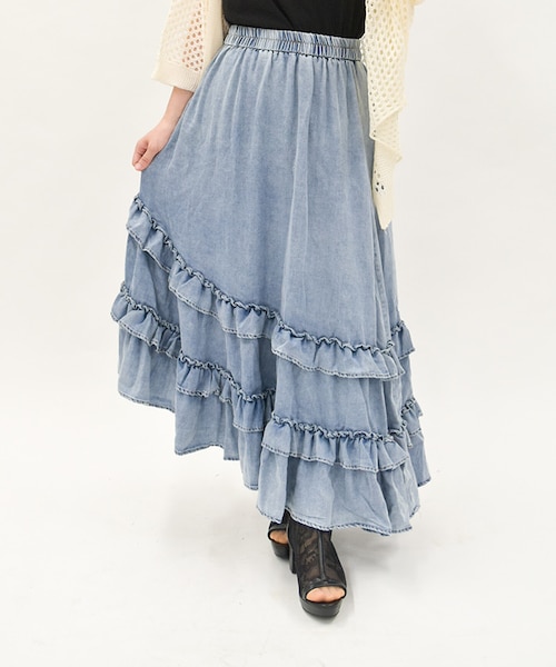 アクシーズファム　プリーツティアードスカート プリーツ加工ティアードスカート | outlet | axes femme online shop