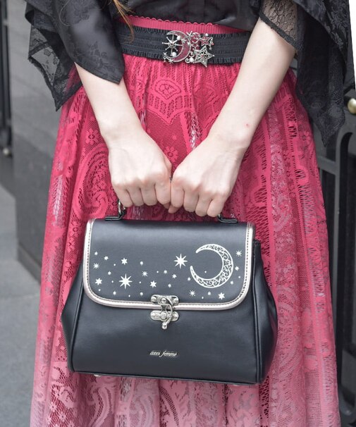 月星箔押しフラップボストン