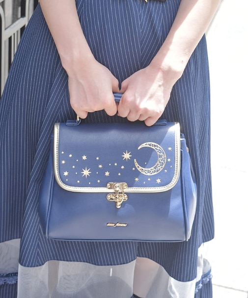 月星箔押しフラップボストン