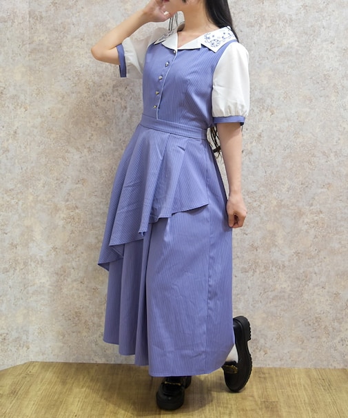 星座刺繍アシメドッキングワンピース
