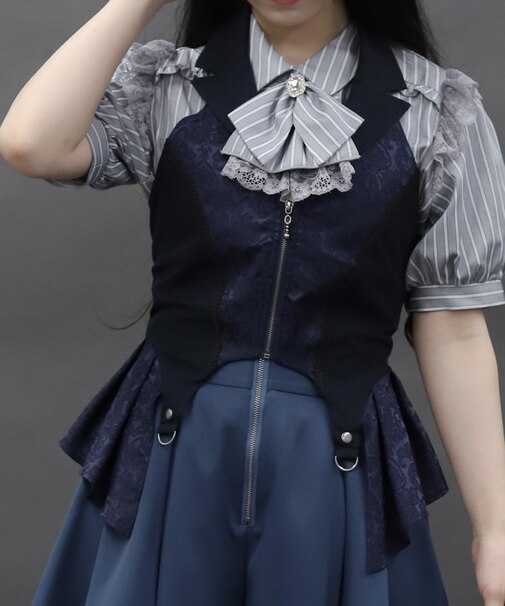 ジャカードホルターベスト