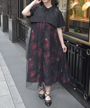 ステラプリントシャツワンピース