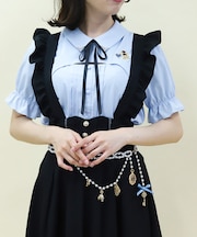 ビスケット刺繍レイヤードブラウス