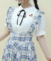 ビスケット刺繍レイヤードブラウス