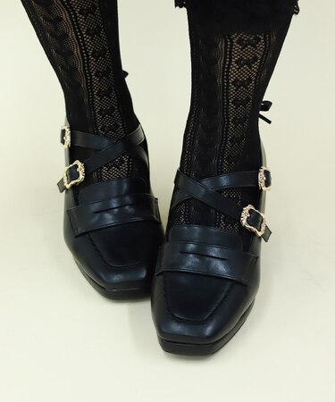 バックレースアップローファー