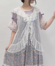 ミドル丈ドットチュールガウン