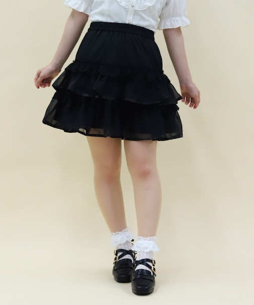 ボリュームティアードミニスカート
