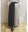 異素材プリーツ切替パンツ
