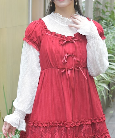 フリル袖シアーインナー