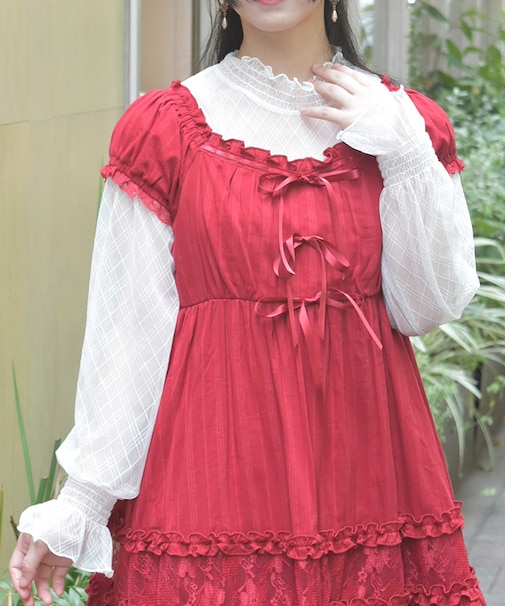 フリル袖シアーインナー