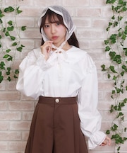 バブーシュカ付スモック風ブラウス