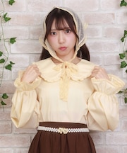 バブーシュカ付スモック風ブラウス