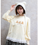 くまボア刺繍裾レースＴシャツ