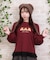 くまボア刺繍裾レースＴシャツ