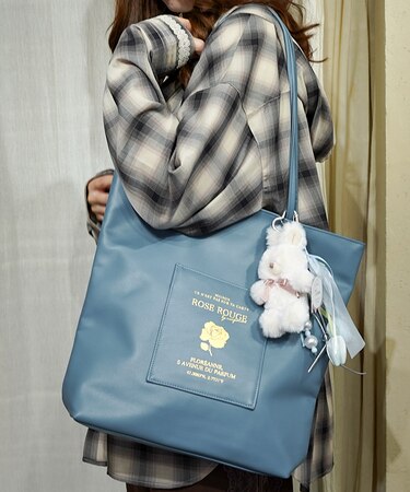 タテ型合皮トート