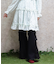 サイドレースフレアデニムパンツ