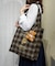 タテ型チェック柄トート