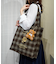 タテ型チェック柄トート